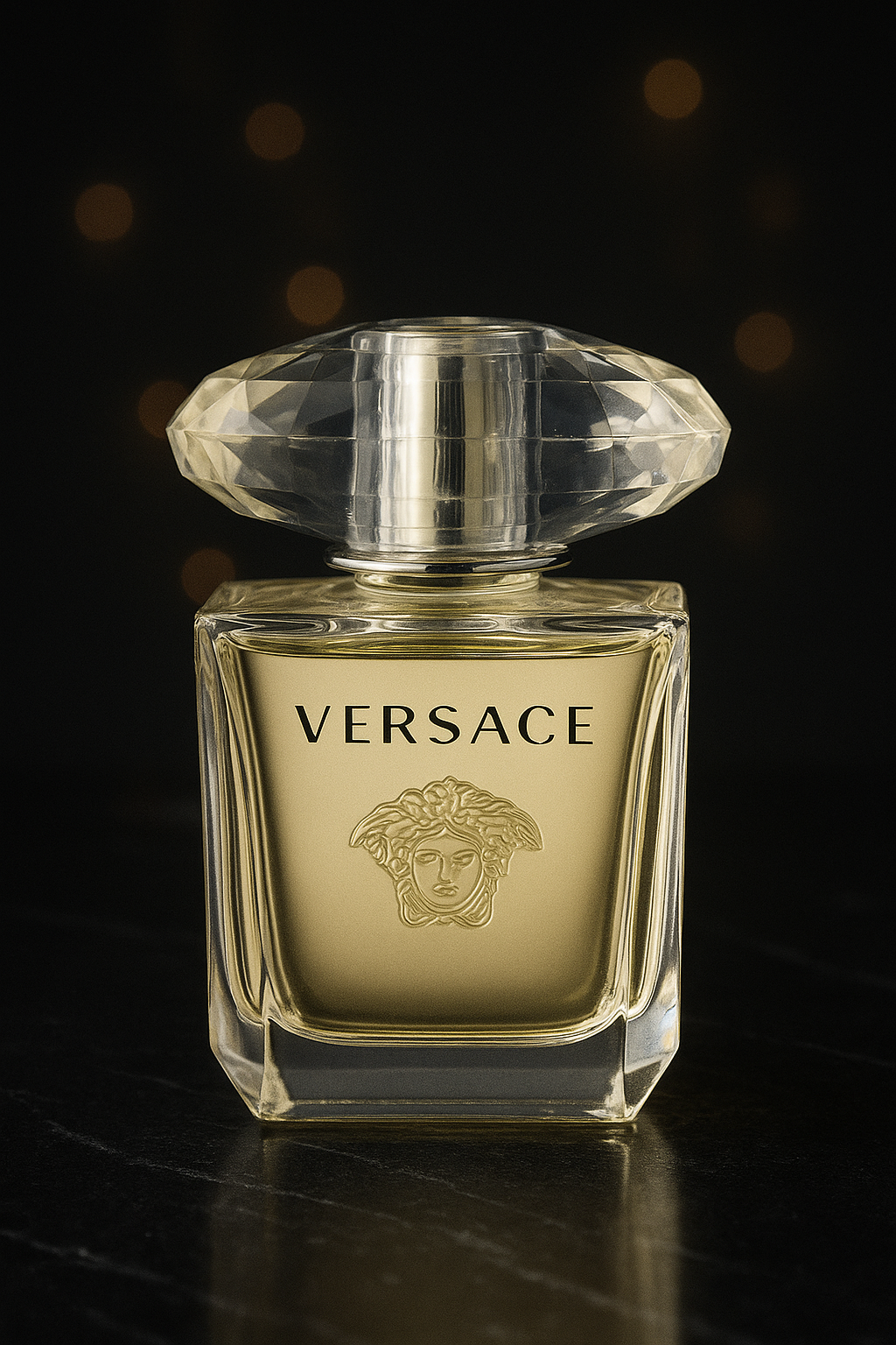 Parfum Versace Bright Crystal — botol pink bening